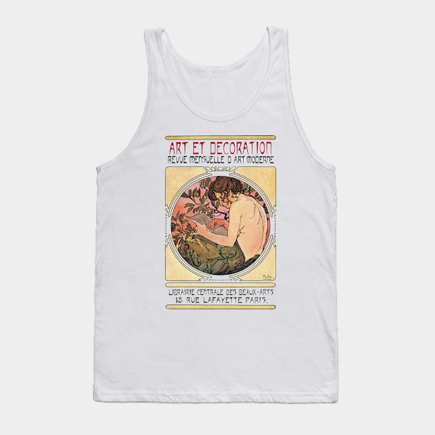 Art Et Decoration, Mucha lithograph Tank Top by UndiscoveredWonders